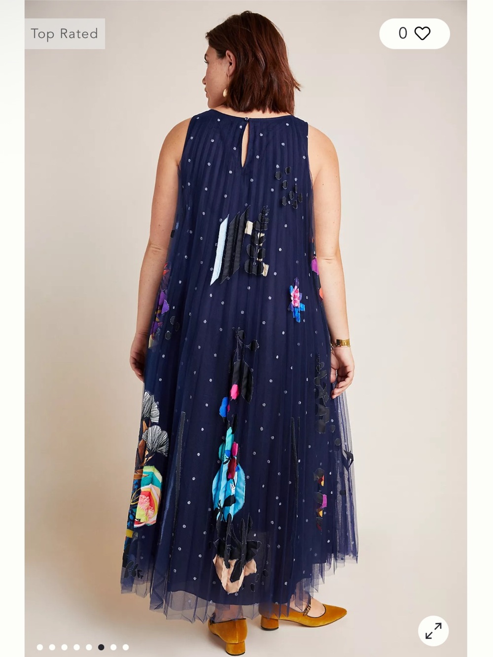 Geisha Designs Rochelle Tulle Maxi Dress Navy Floral Pleated appliqué plus 20W - Picture 2 of 9